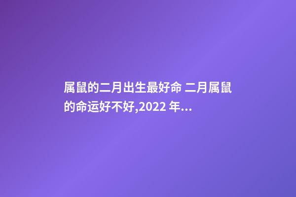 属鼠的二月出生最好命 二月属鼠的命运好不好,2022 年几月份的鼠命好-第1张-观点-玄机派